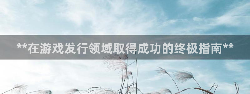 蓝狮在线注册平台登录入口：**在游戏发行领域取得成功的终极指南**