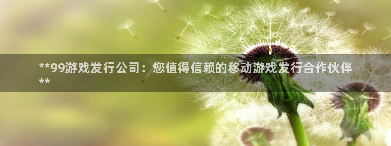 蓝狮在线注册平台官网下载：**99游戏发行公司：您值得信赖的移动游戏发行合作伙伴
**